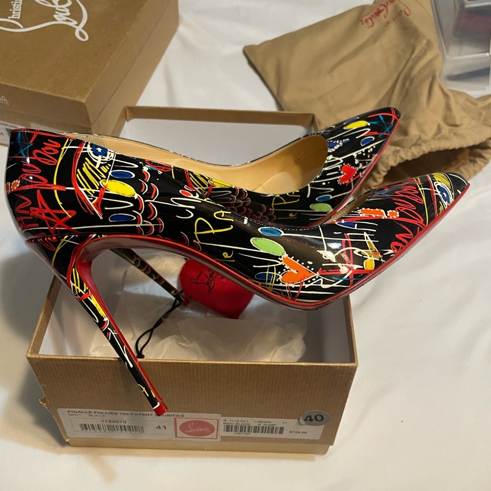 Christian Louboutin Pigalle Follies 100 Patent Leather Sz 41